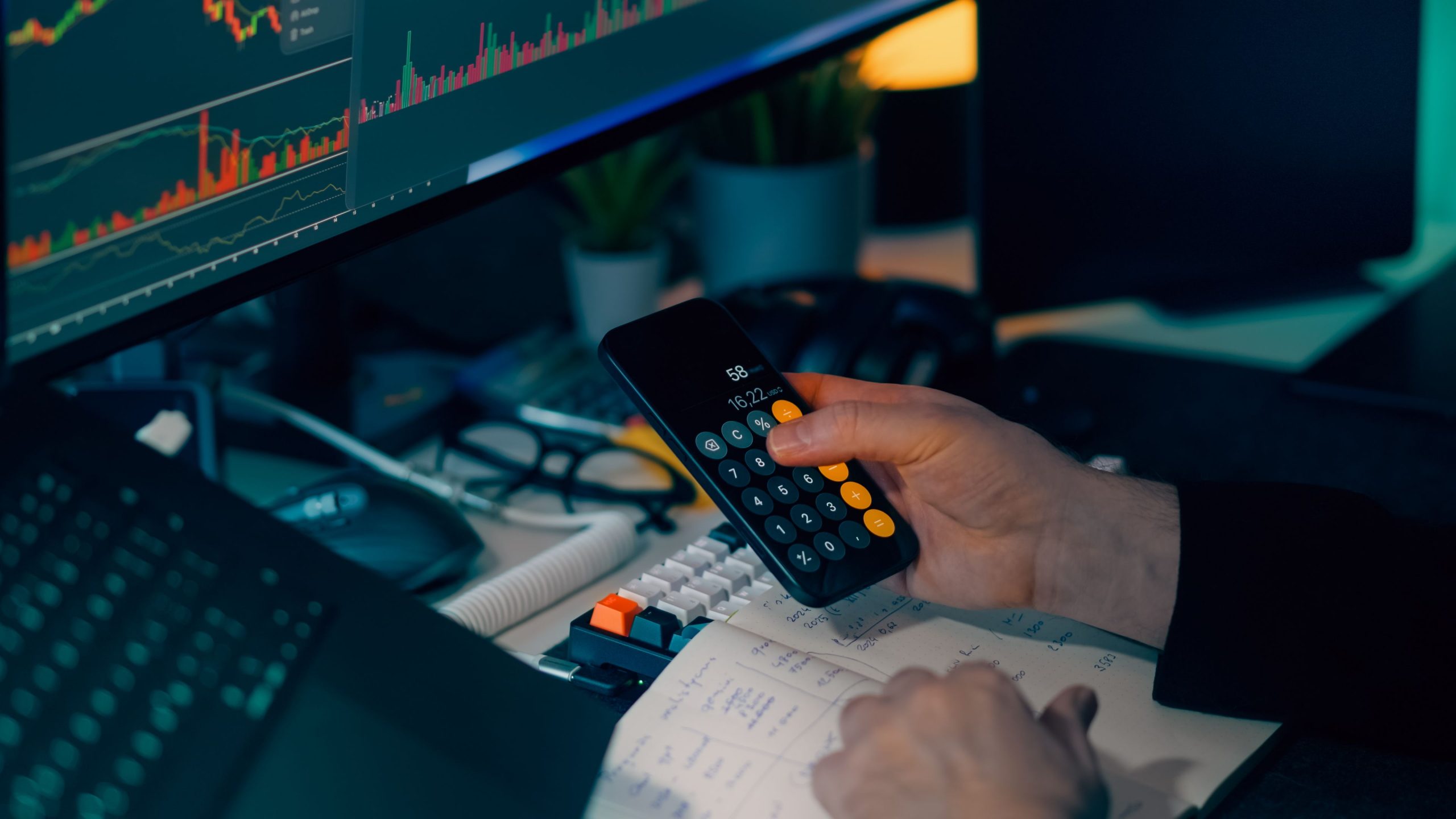 Analyse financière calculatrice écran graphiques données